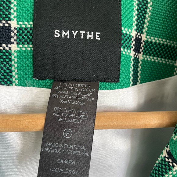 Smythe Green Plaid Blazer with Gold Buttons - Picture 3 of 5